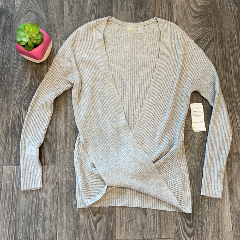 ZELLA Grey Ribbed Wrap